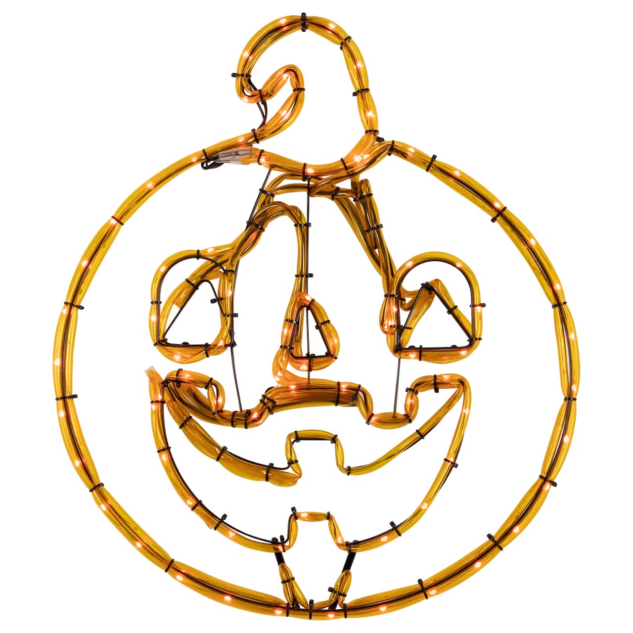 18" Orange Jack-O-Lantern 4 Function LED Halloween Window Silhouette